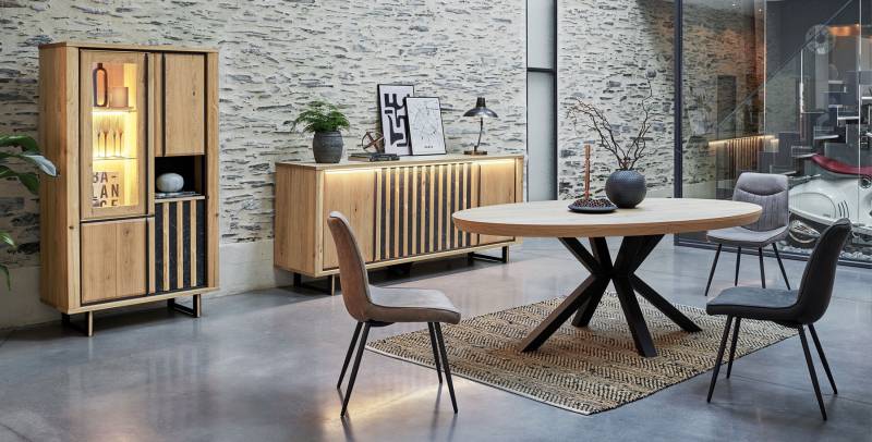 Choisir une salle à manger moderne avec table extensible et bahut bois à Bandol pour optimiser vos réceptions en famille