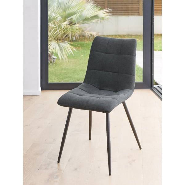 Livraison lot de 2 ou 4 chaises style vintage assise et dossier en tissu avec différents coloris à Bandol